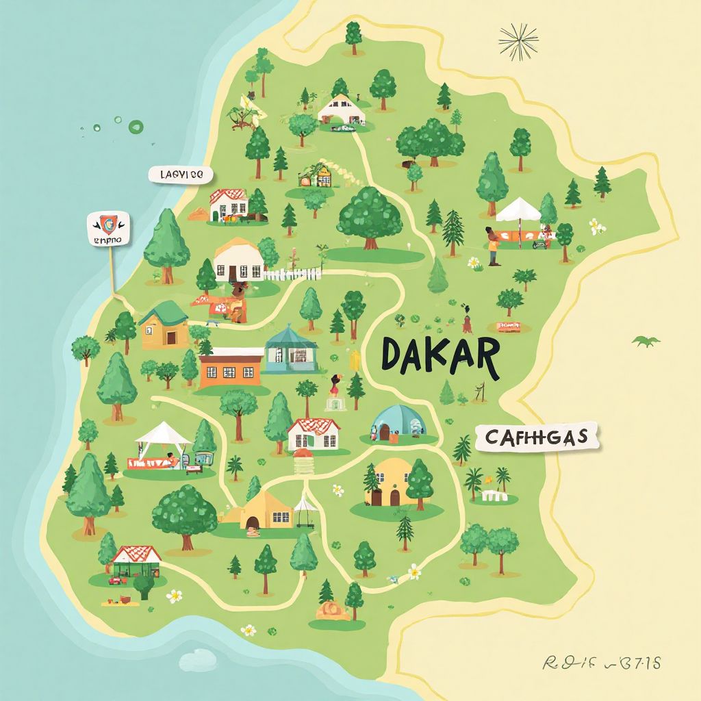 Maapu ti o nfihan ipo ọfiisi Green West Africa